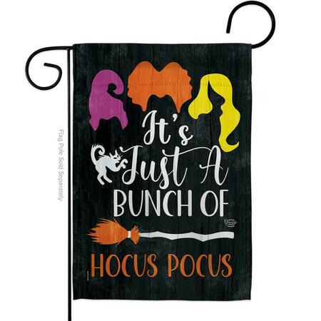 ORNAMENT COLLECTION 13 x 18.5 in. Falltime Halloween Bunch of Hocus Pocus Garden Flag G190179-BO